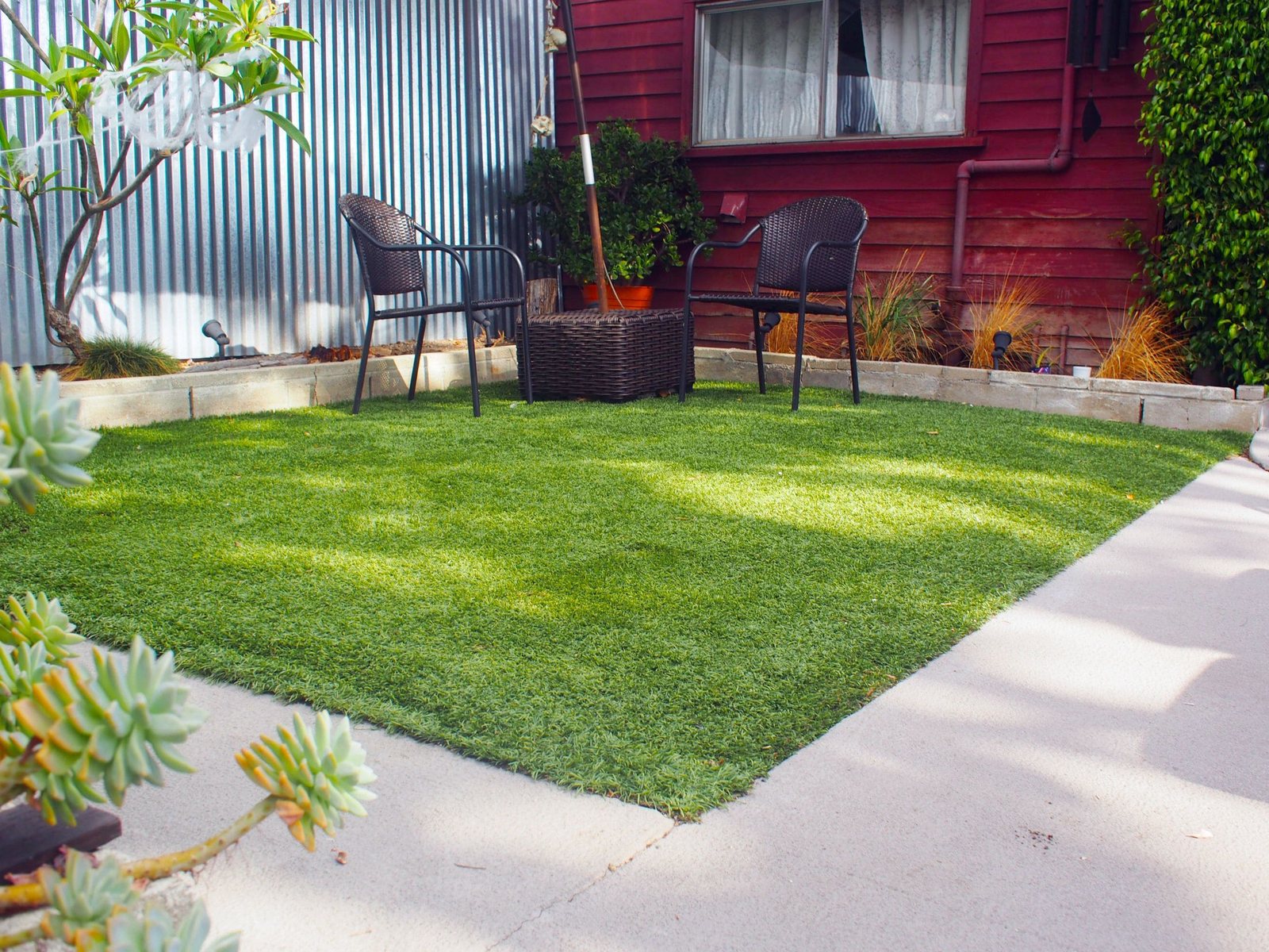 Completed artificial grass job, Casey